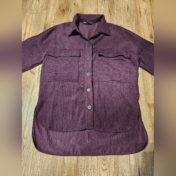Zara purple corduroy top - Picture 2 of 4